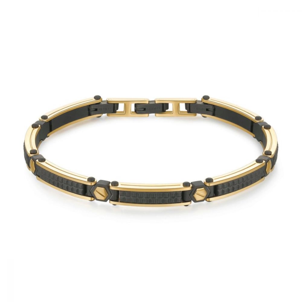 Brosway Bracciale Uomo Acciaio Gold e Gun Backliner