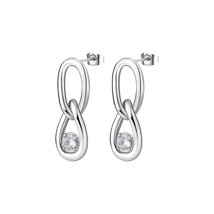 Brosway Orecchini Acciaio e Cubic Zirconia Ribbon
