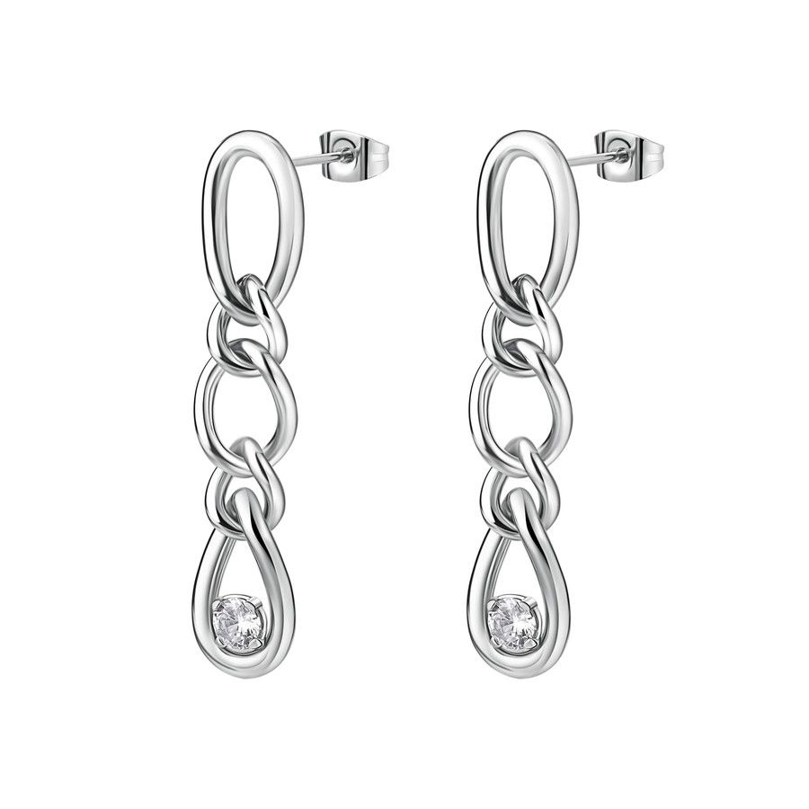 Brosway Orecchini Acciaio e Cubic Zirconia Ribbon
