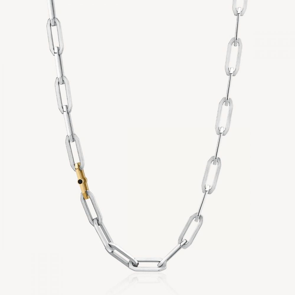 Brosway Collana Uomo Acciaio Lucido e Satinato Caliburn