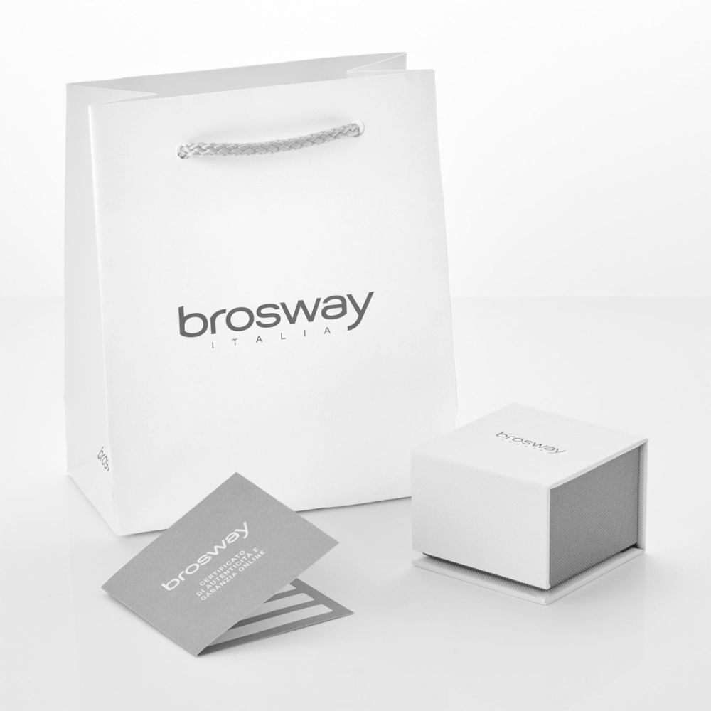 Brosway Mono Orecchino Saliscendi Argento Rubino Fancy