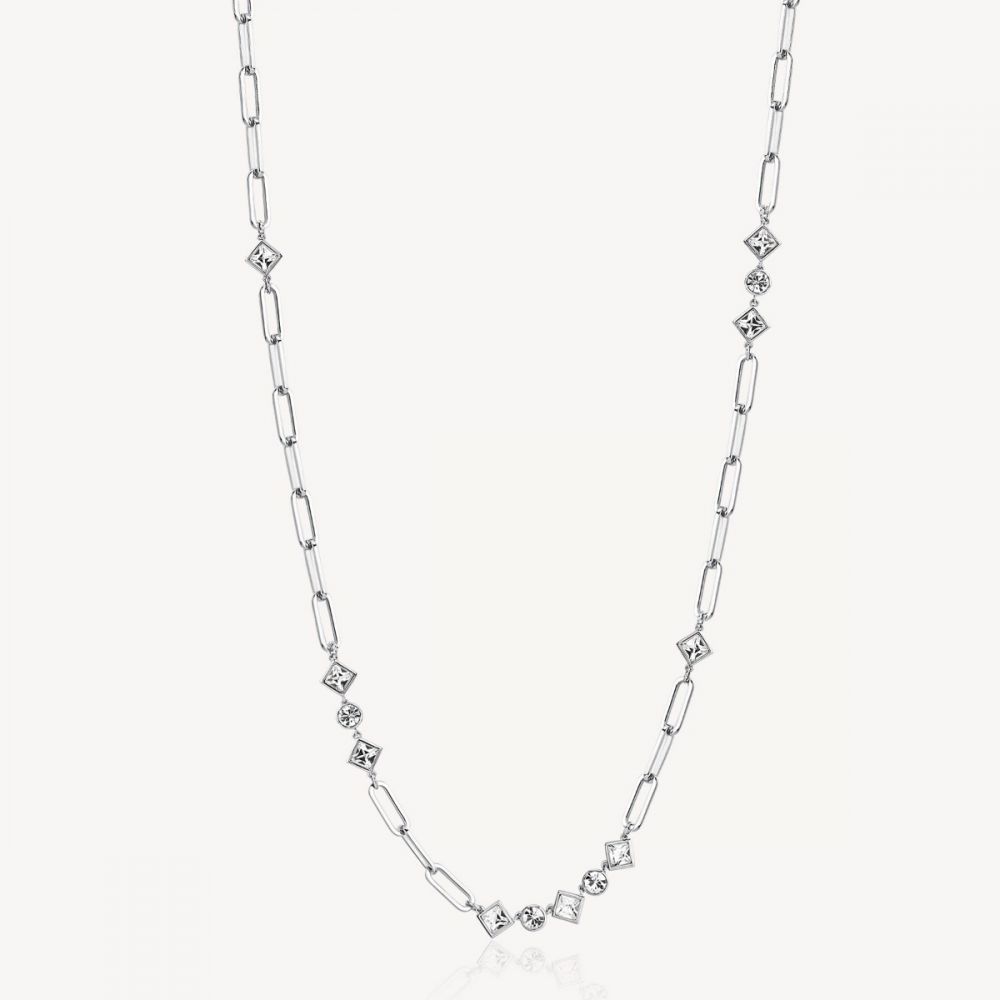 Brosway Collana Lunga Donna Acciaio e Cristalli Emphasis