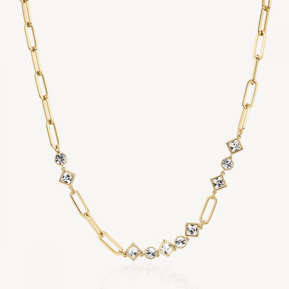 Brosway Collana Donna Acciaio Gold e Cristalli Emphasis