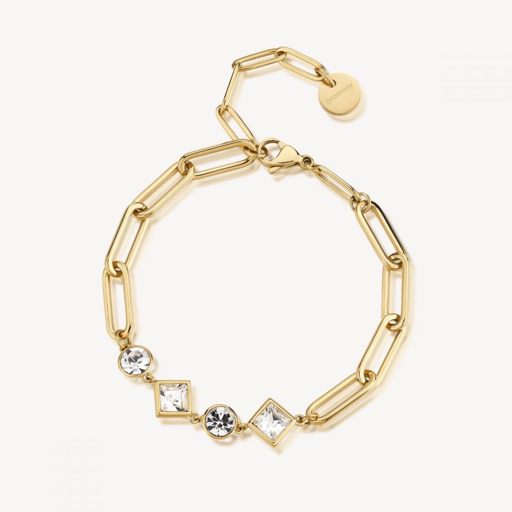 Brosway Bracciale Donna Acciaio Gold e Cristalli Emphasis