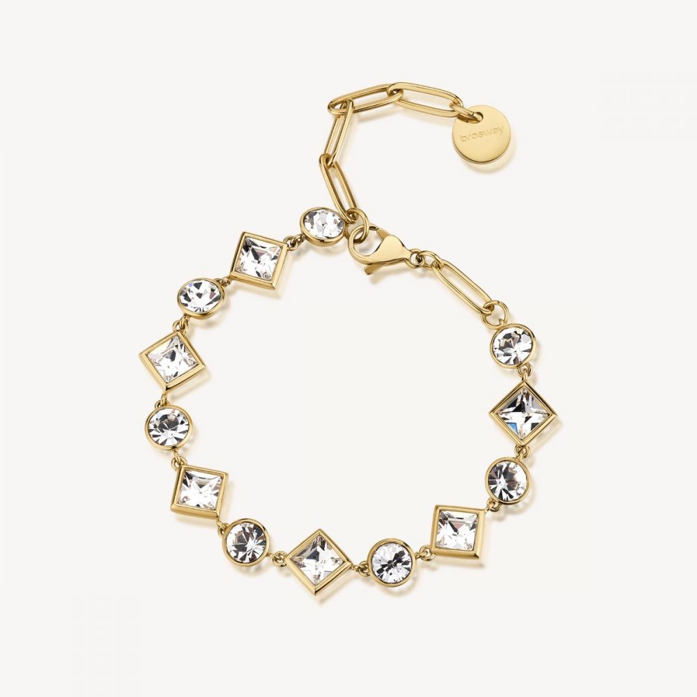 Brosway Bracciale Donna Acciaio Gold e Cristalli Emphasis