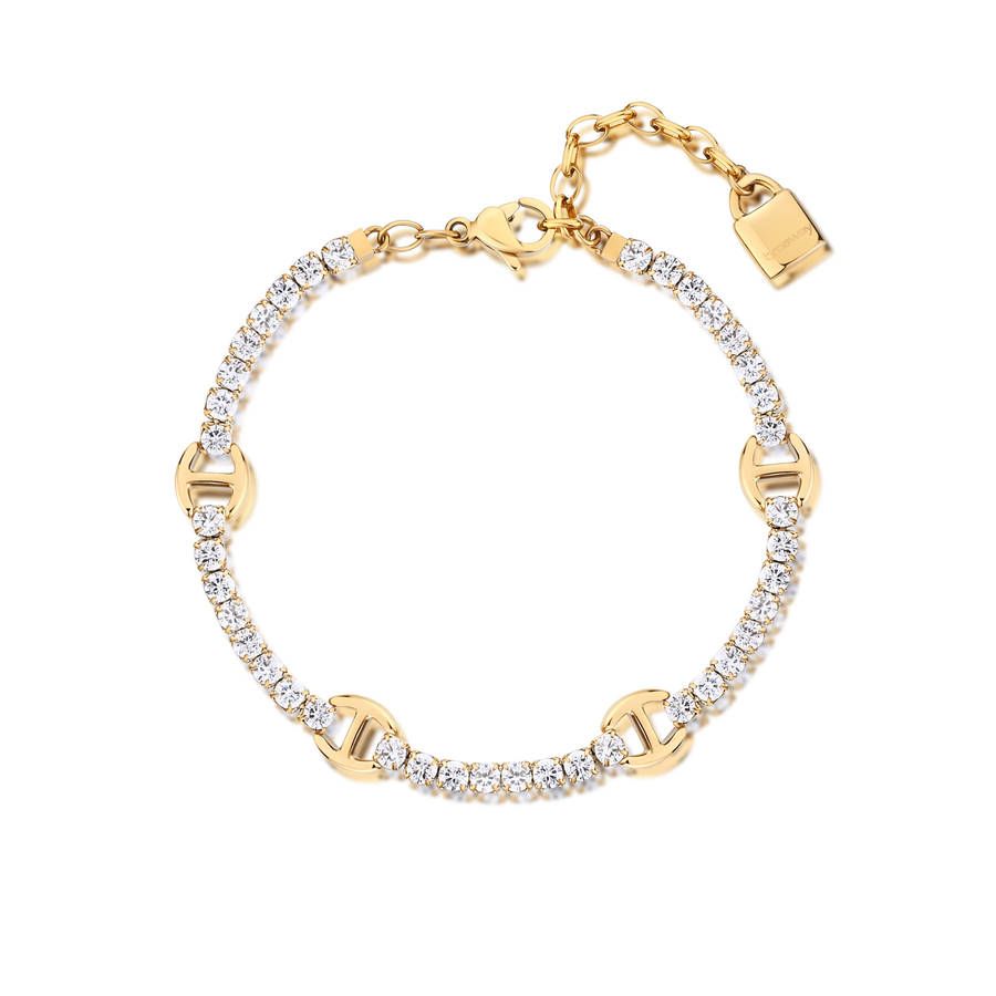 Brosway Bracciale Donna Acciaio Gold Cristalli Bianchi