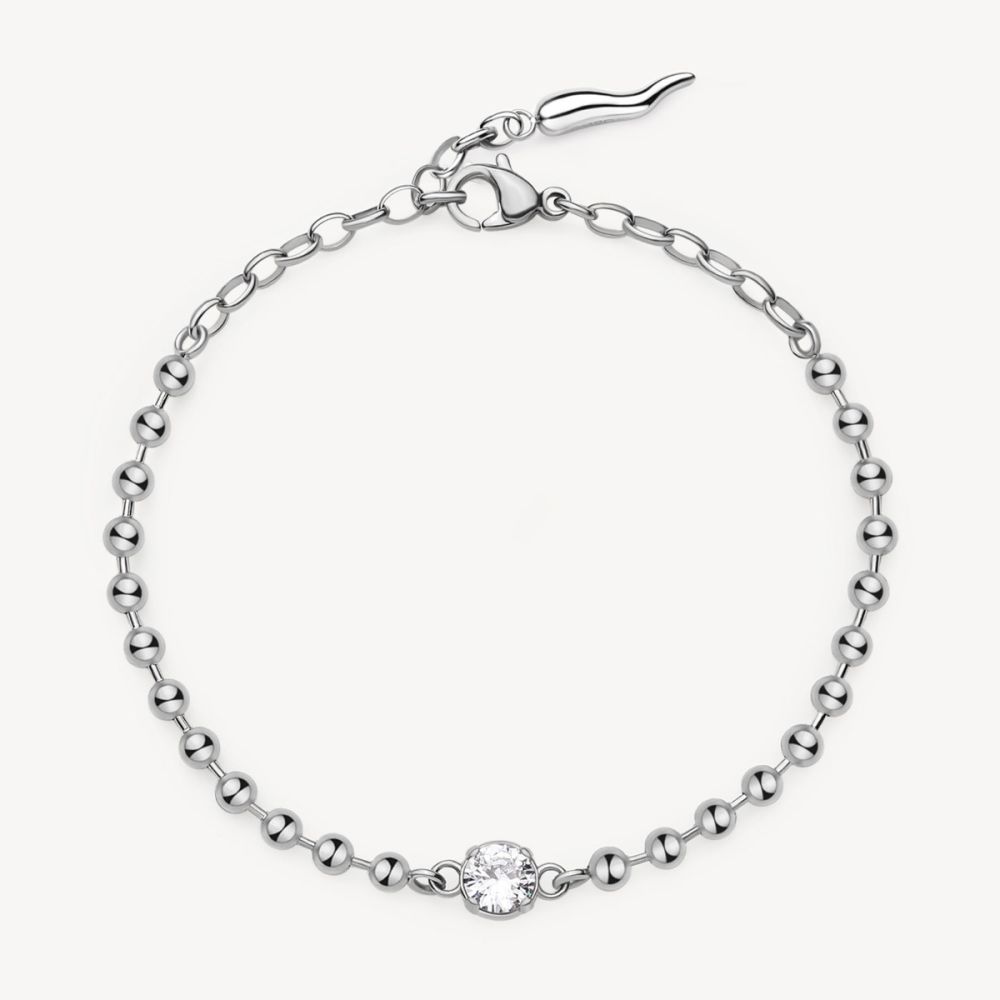 Brosway Bracciale Acciaio Zircone e Cornetto Desideri