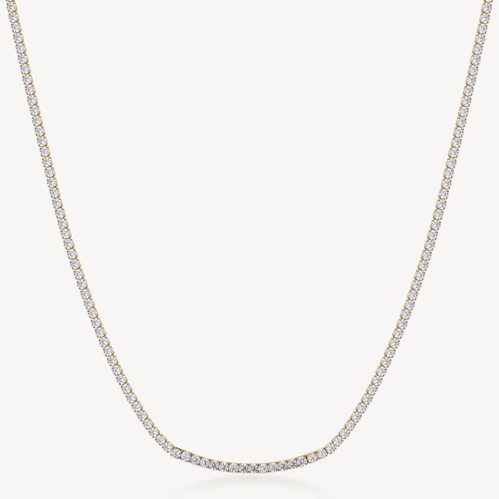 Brosway Collana Tennis Acciaio Gold Zirconi Bianchi Desideri