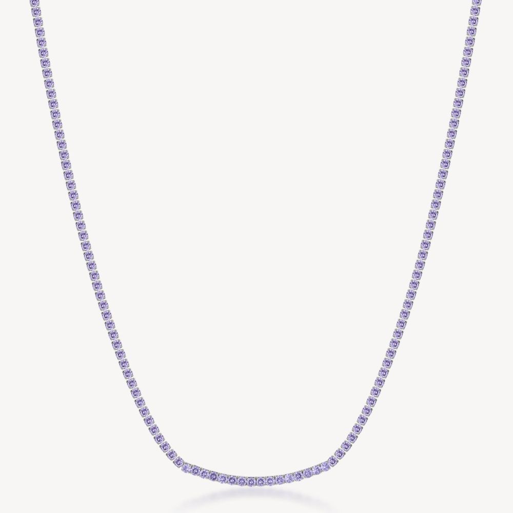 Brosway Collana Tennis Acciaio Zirconi Viola Desideri