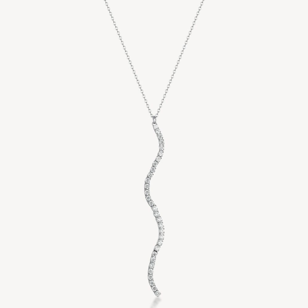 Brosway Collana Acciaio Pendente S di Zirconi Bianchi