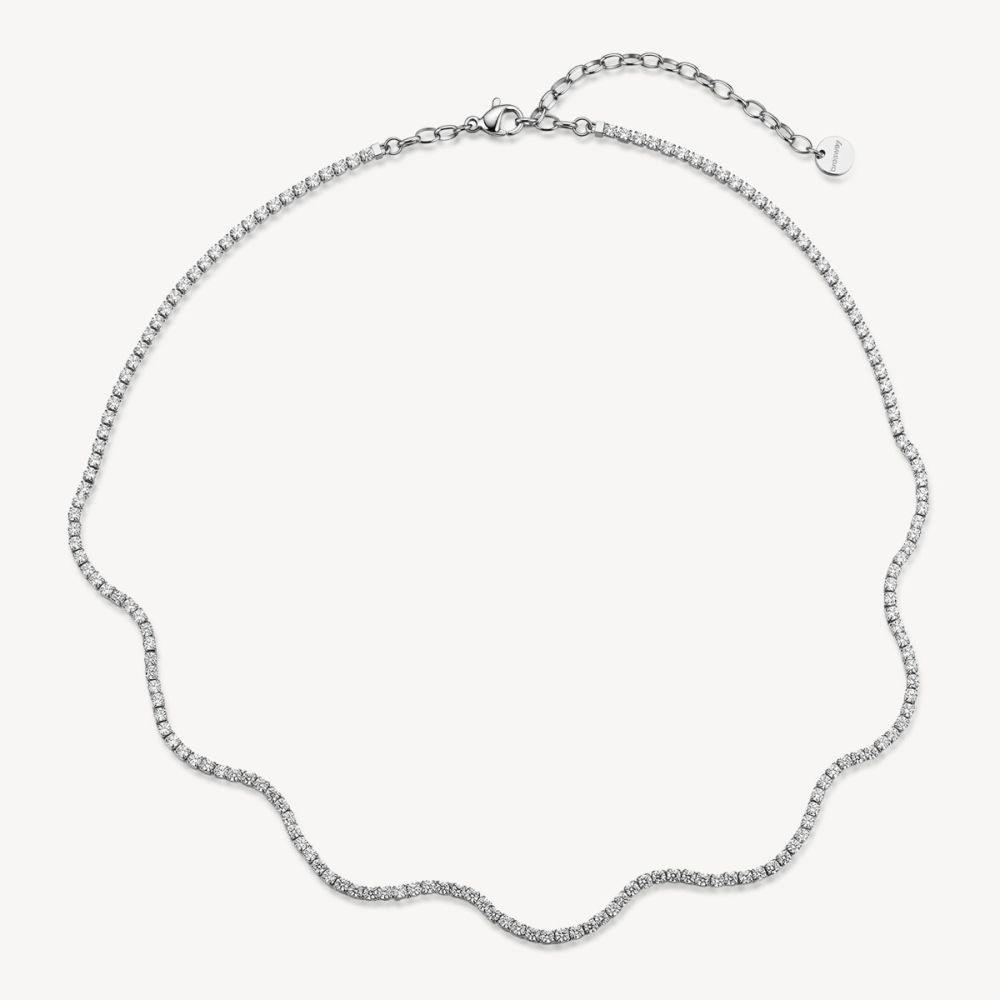 Brosway Collana Tennis Acciaio Zirconi Bianchi