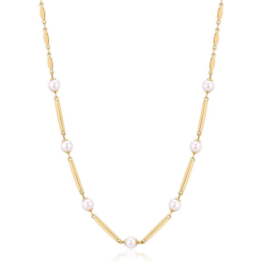 Brosway Collana Acciaio Gold Perle Bianche Affinity