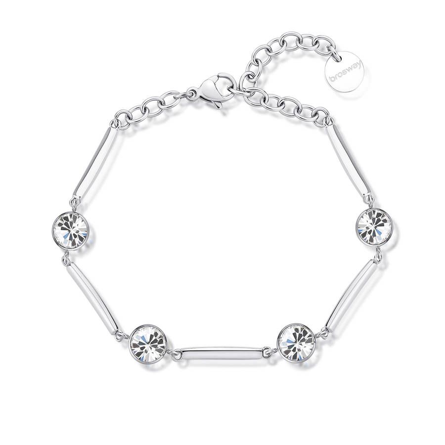 Brosway Bracciale Acciaio Cristalli Bianchi Affinity