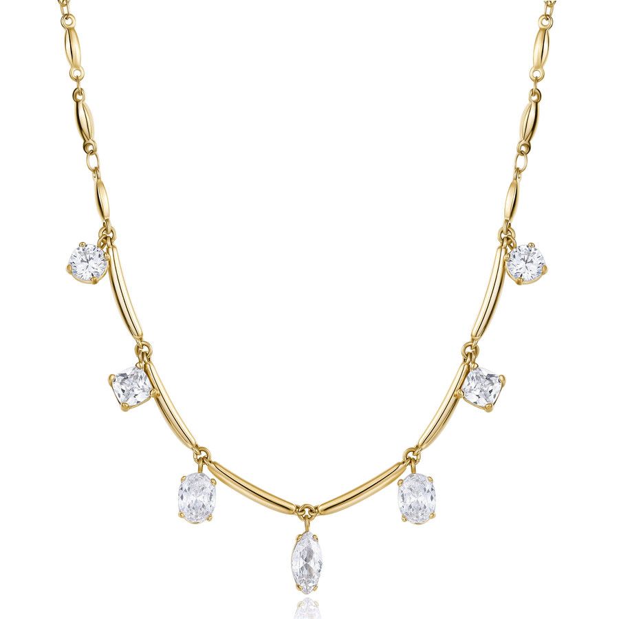 Brosway Collana Acciaio Gold e Cristalli Affinity