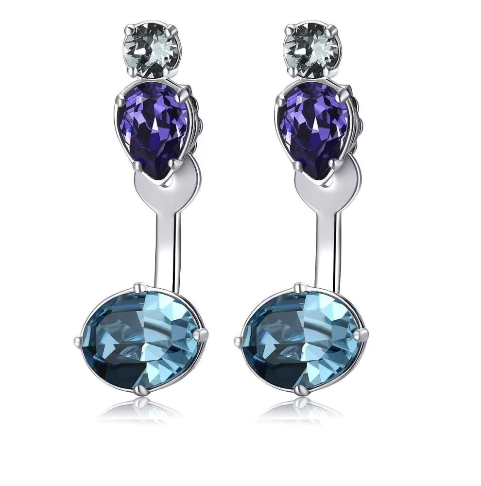 Brosway Orecchini Ottone Cristalli Viola e Blu Affinity