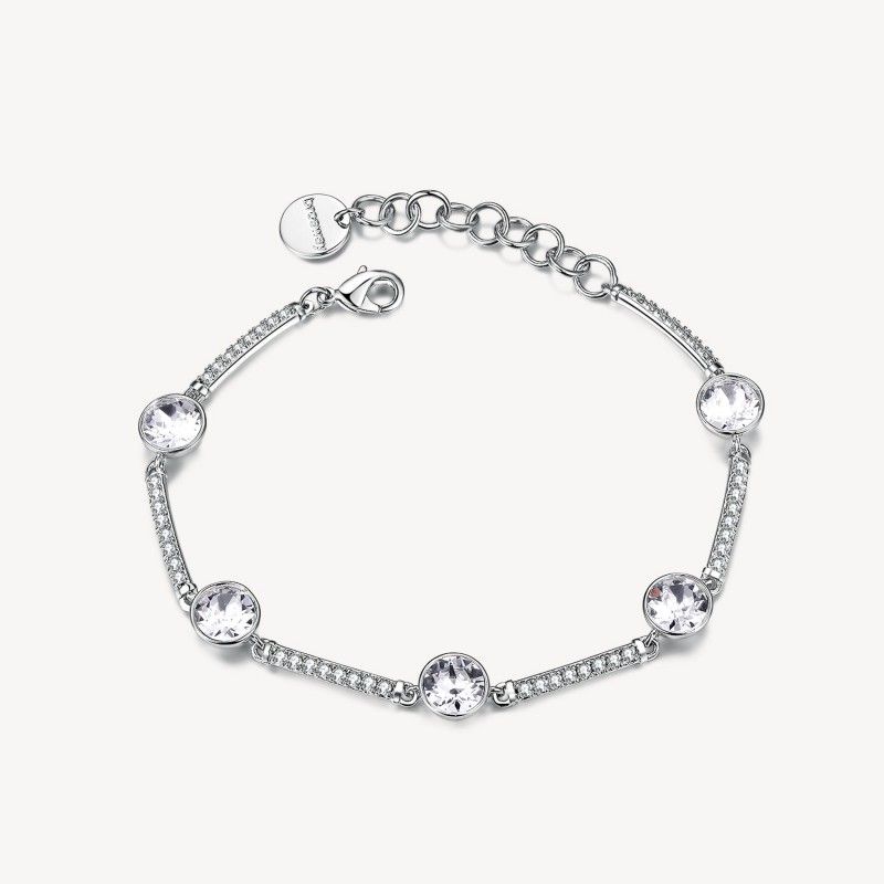 Brosway Bracciale Ottone Pvd Bianco e Swarovski Affinity