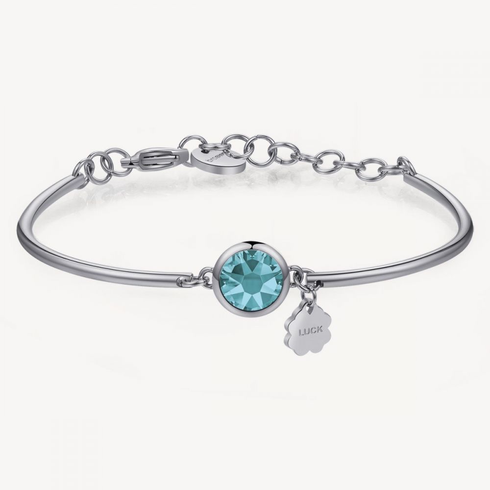 Brosway Bracciale Acciaio Cristallo Acquamarina Chakra
