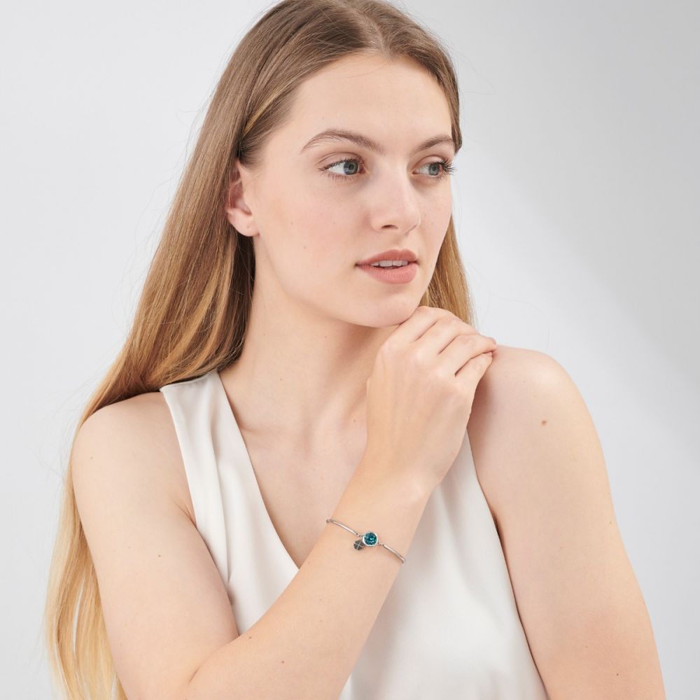 Brosway Bracciale Acciaio Cristallo Acquamarina Chakra