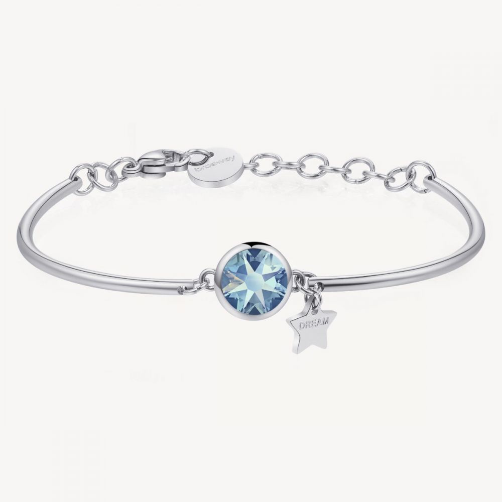 Brosway Bracciale Acciaio Cristallo Azzurro Chakra