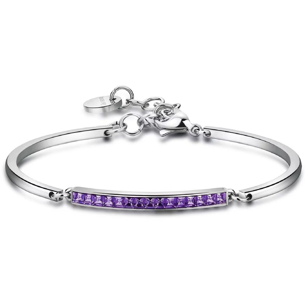 Brosway Bracciale Acciaio Cristalli Tanzanite Chakra