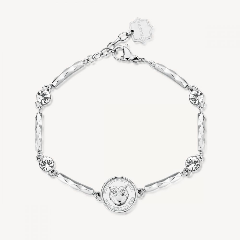 Brosway Bracciale Donna Acciaio Gufo Portafortuna Chakra