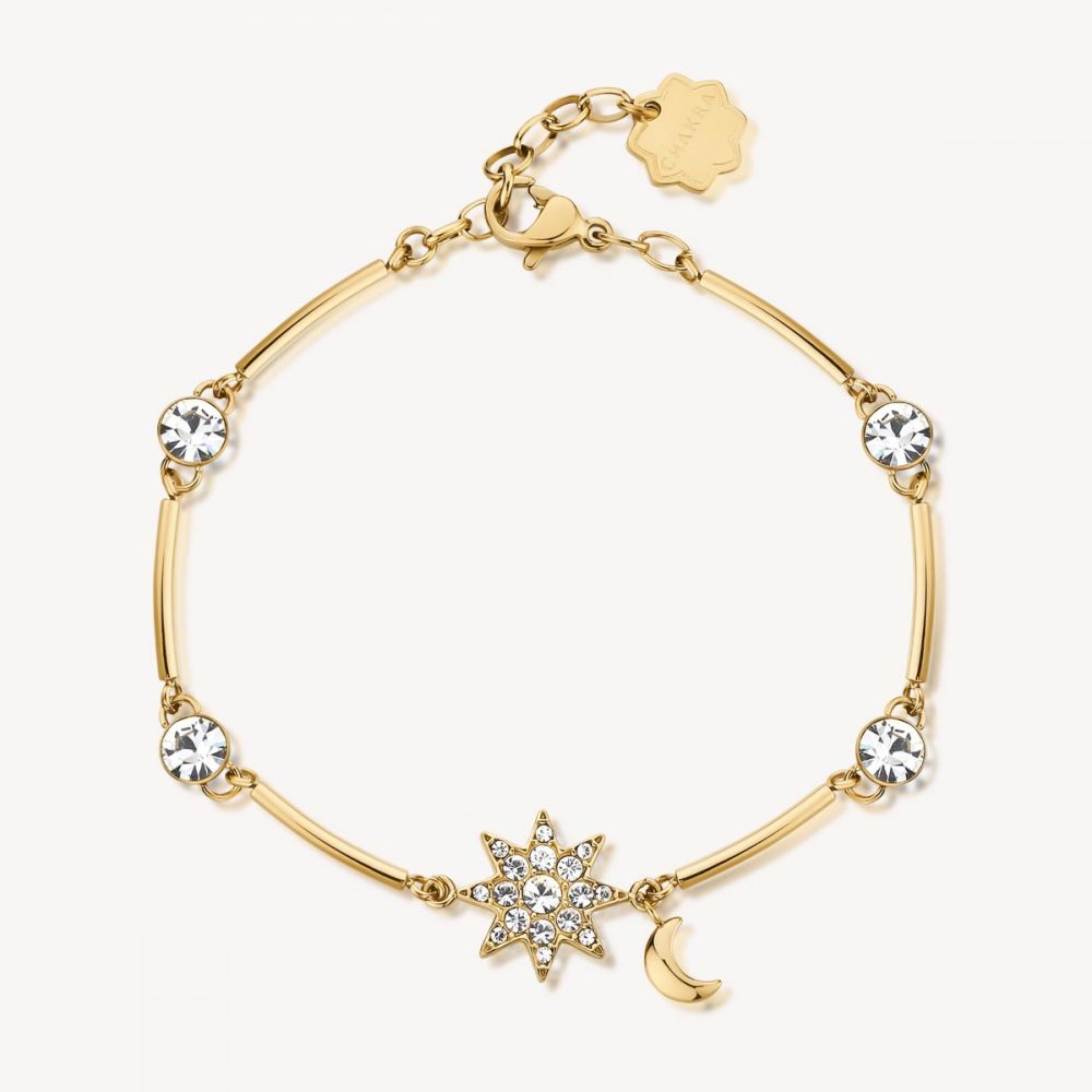 Brosway Bracciale Donna Acciaio Gold Stella e Cristalli Chakra