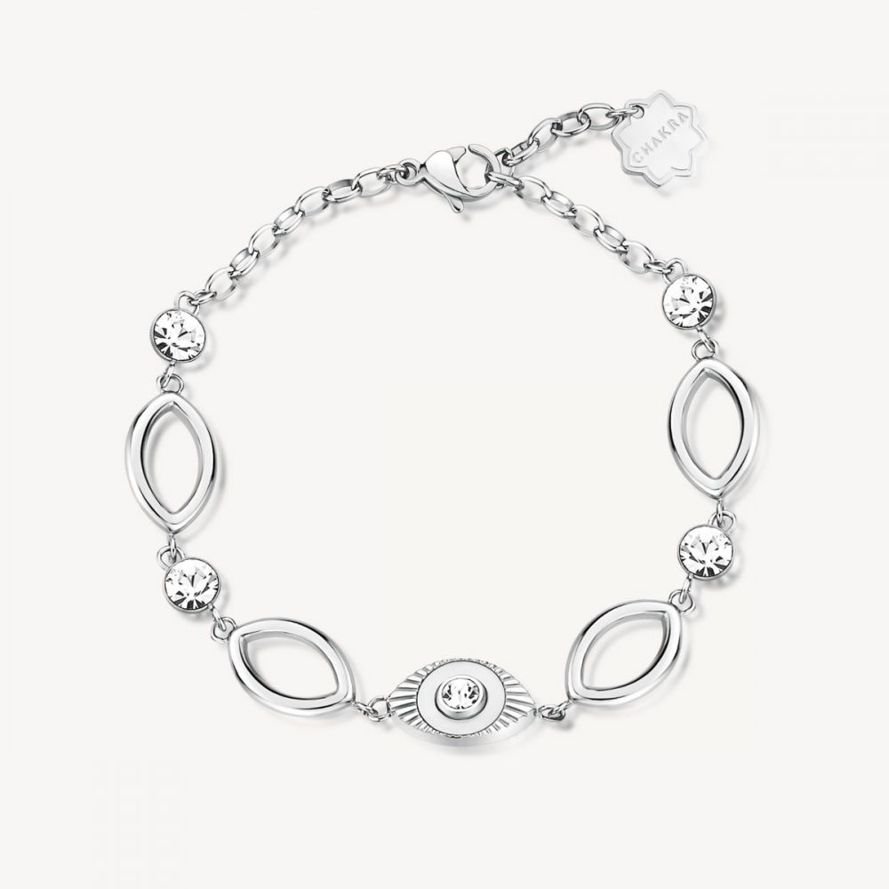 Brosway Bracciale Donna Acciaio Occhio e Cristalli Chakra