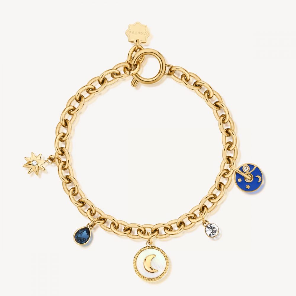 Brosway Bracciale Donna Acciaio Gold Astri e Cristalli Chakra
