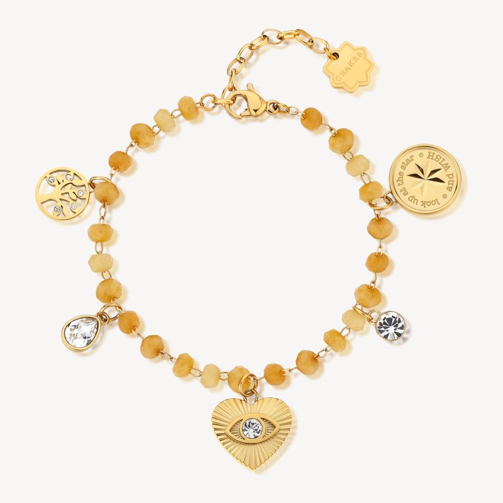 Brosway Bracciale Acciaio Gold Multi Charm Amore Chakra