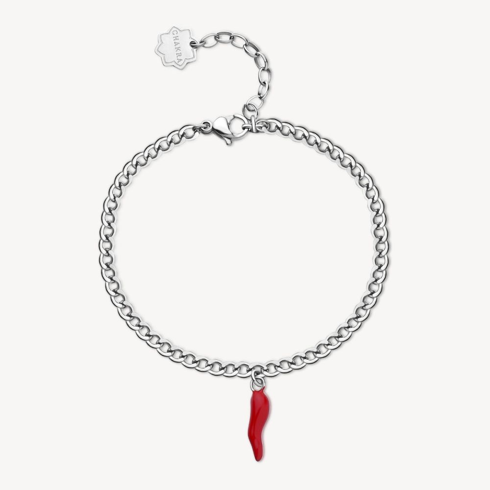 Brosway Bracciale Acciaio Cornetto Rosso Chakra