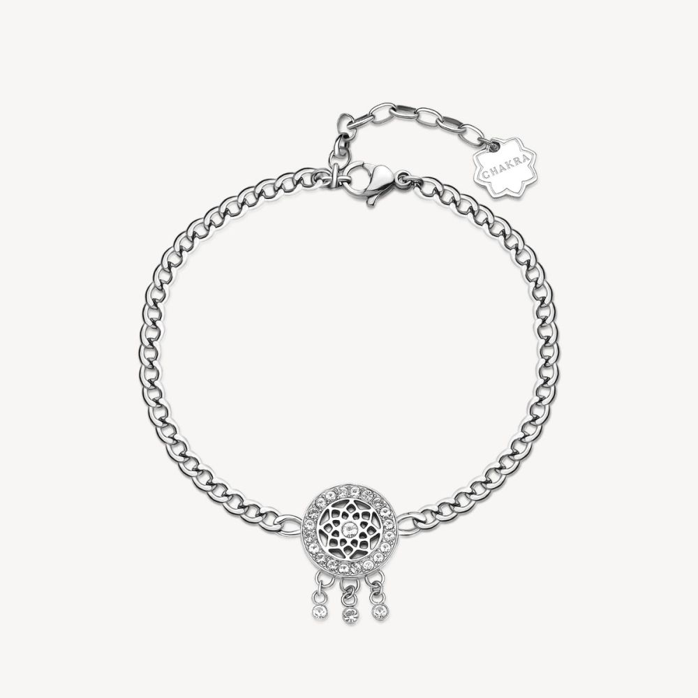 Brosway Bracciale Acciaio Acchiappasogni e Cristalli Chakra