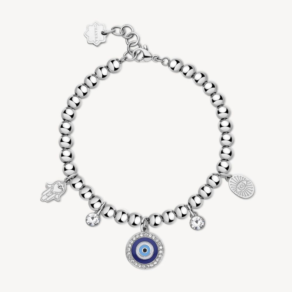 Brosway Bracciale Acciaio Pendenti Mistici e Cristalli Chakra