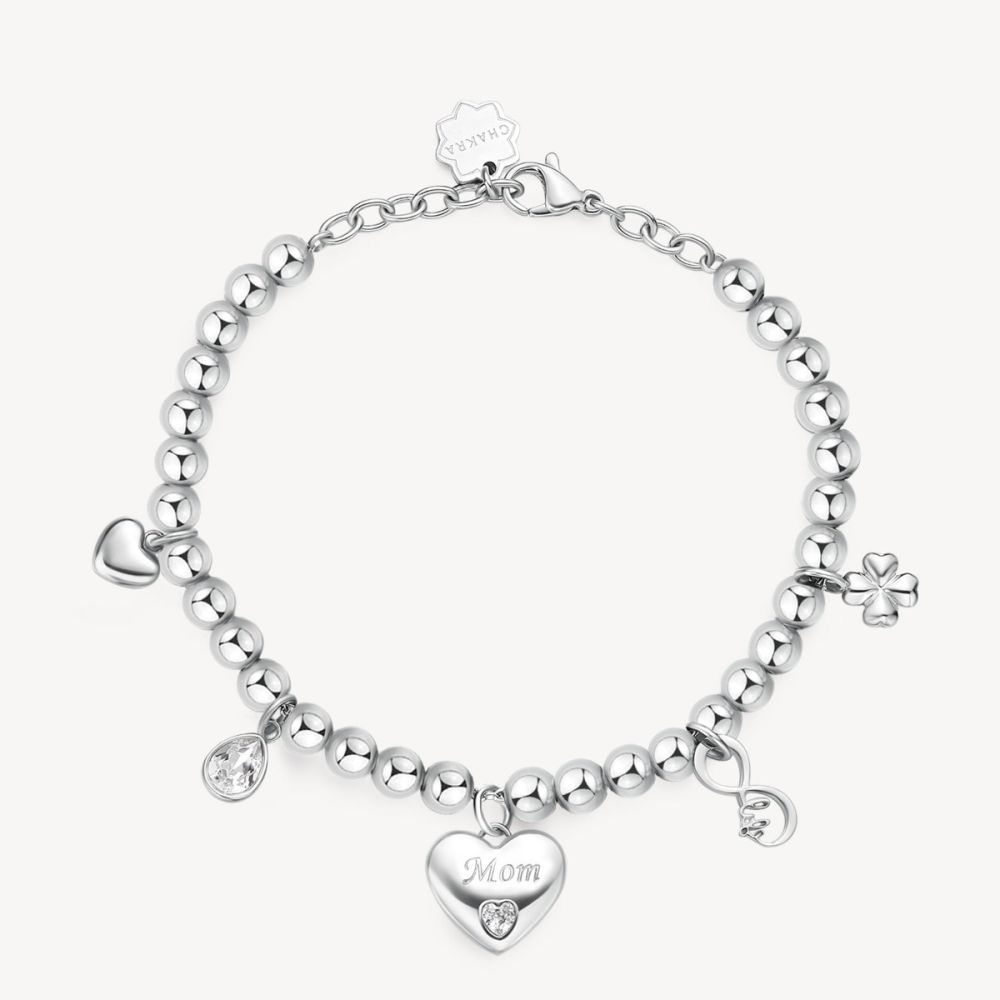 Brosway Bracciale Sfere Acciaio Cuore