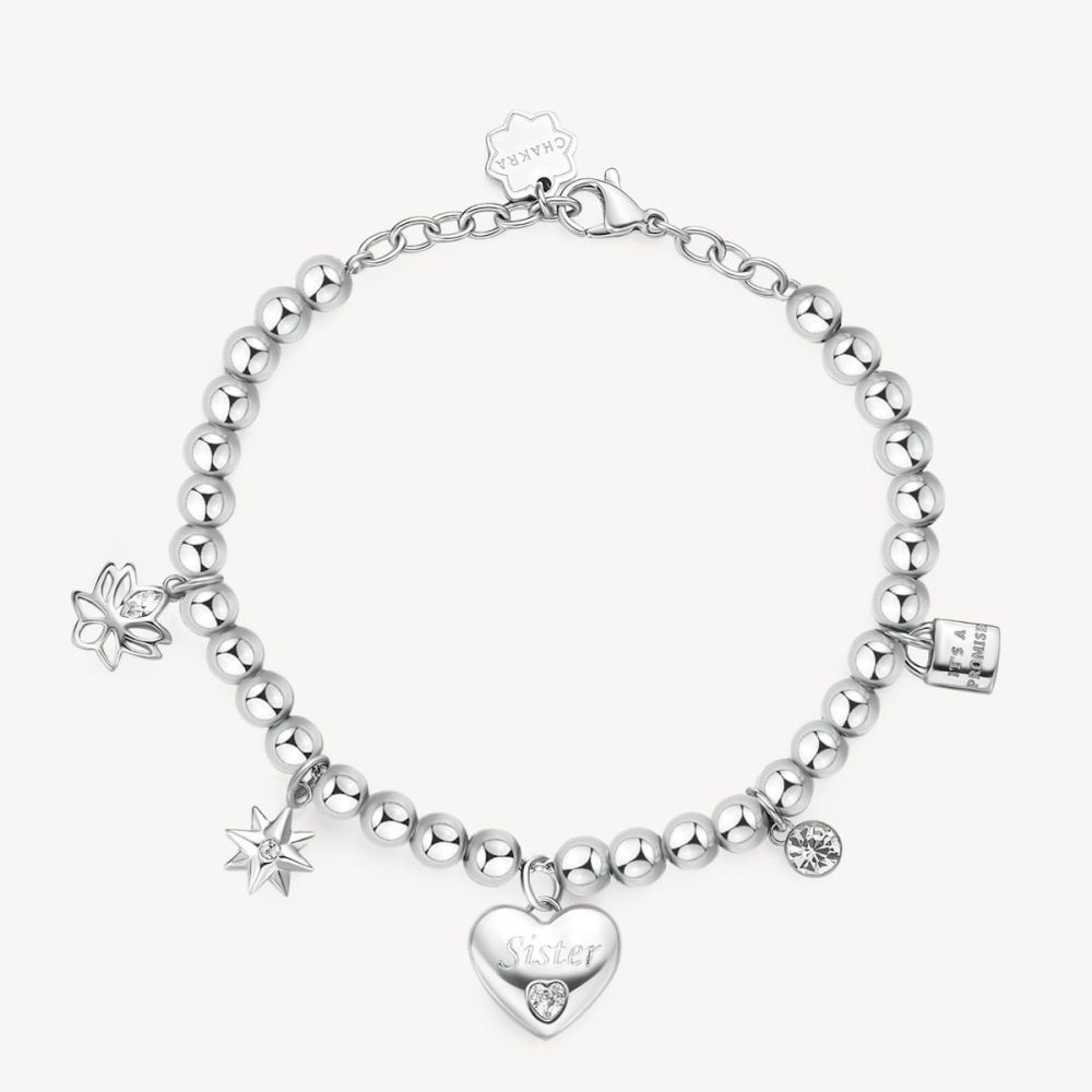 Brosway Bracciale Sfere Acciaio Cuore 
