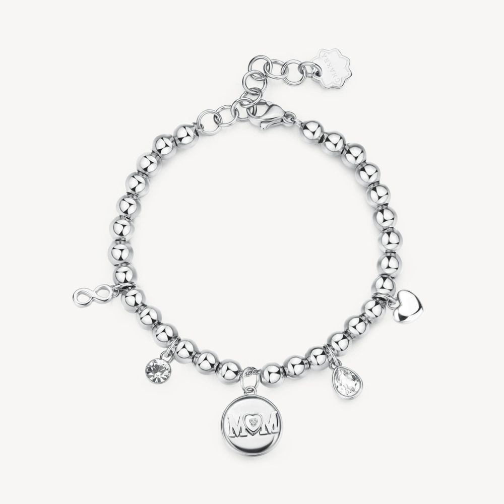 Brosway Bracciale Sfere Acciaio e Charm 