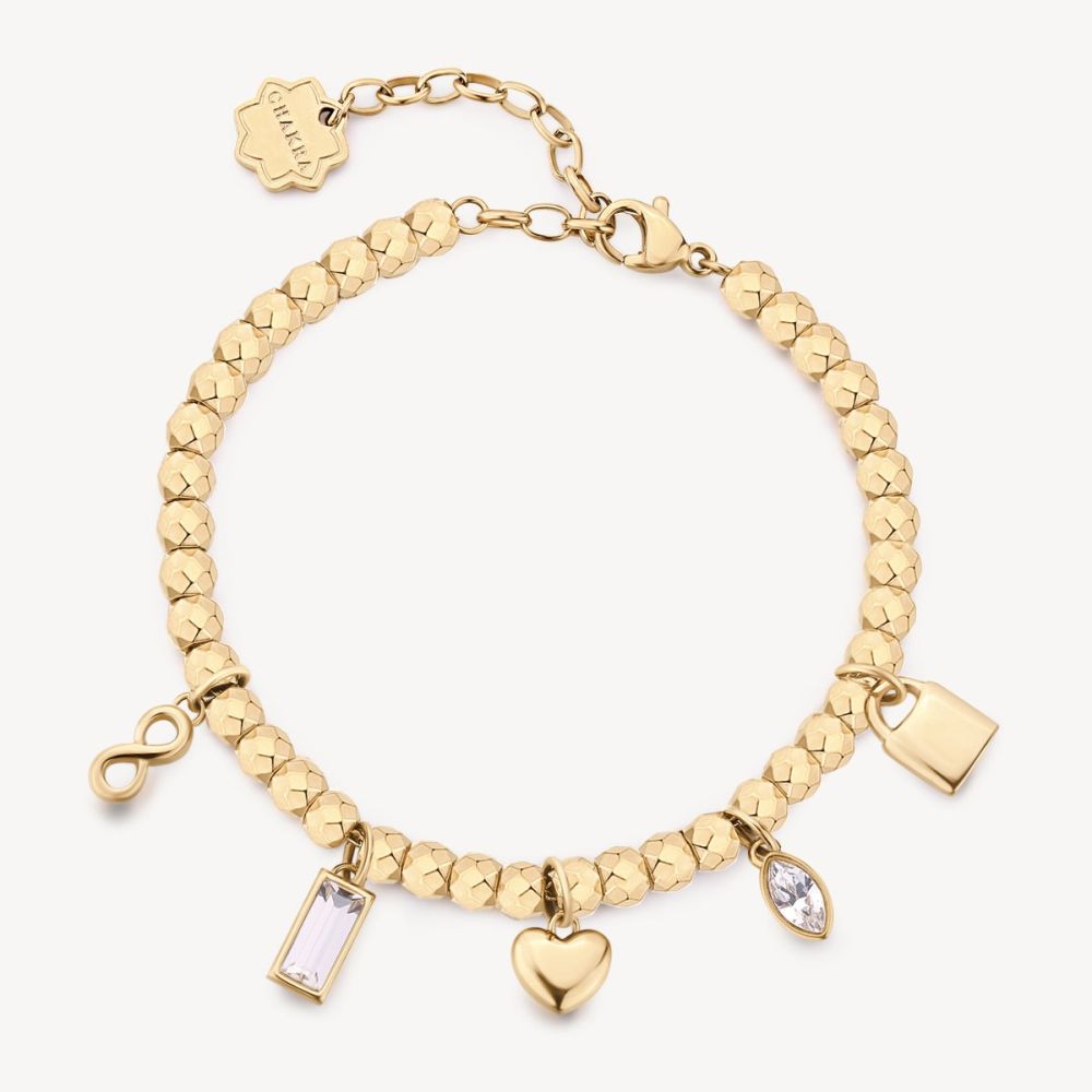 Brosway Bracciale Acciaio Gold Cuore Amore Chakra
