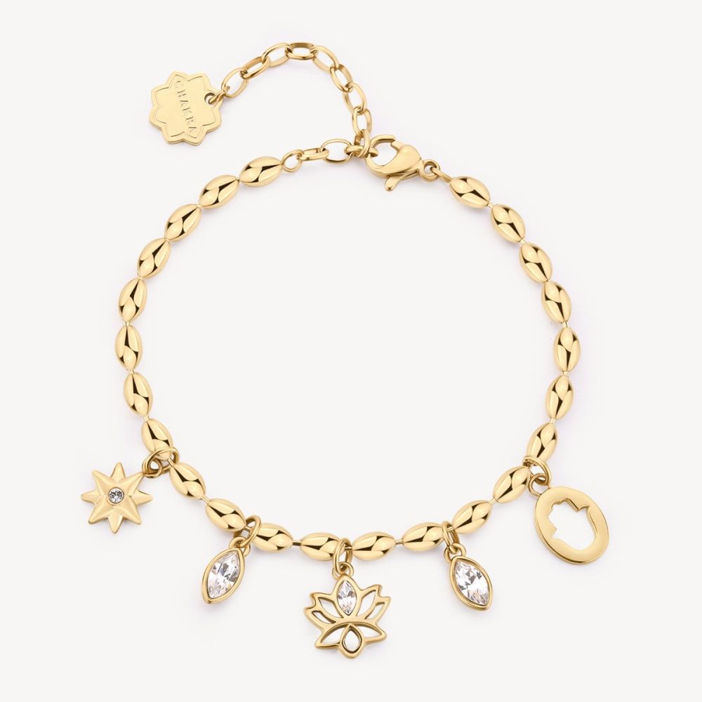 Brosway Bracciale Acciaio Gold Pendenti Mistici Chakra