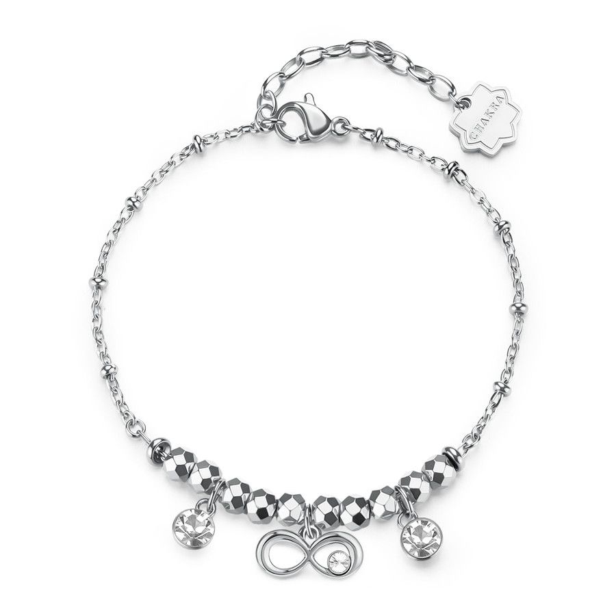 Brosway Bracciale Acciaio Infinito e Cristalli Chakra