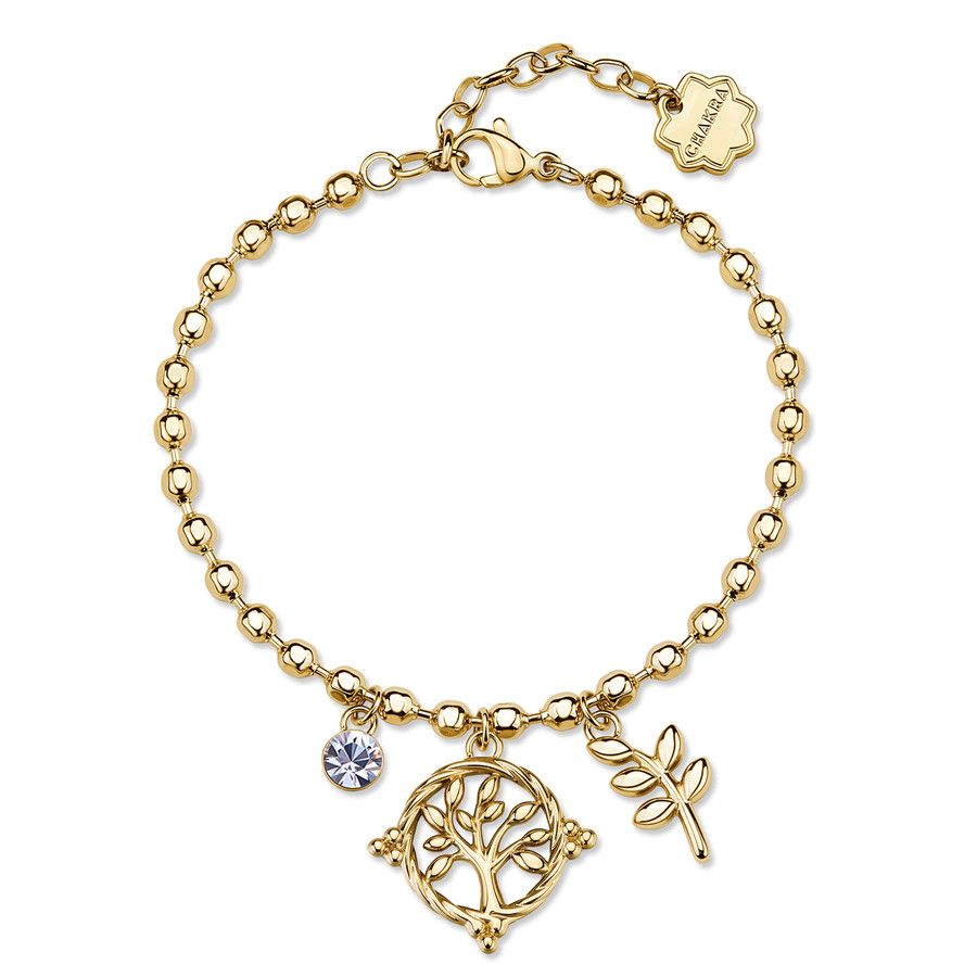 Brosway Bracciale Acciaio Dorato Albero della Vita Chakra