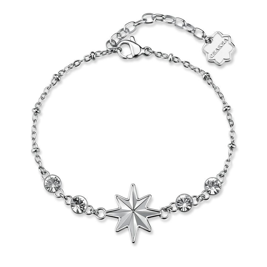 Brosway Bracciale Acciaio Rosa dei Venti e Cristalli Chakra