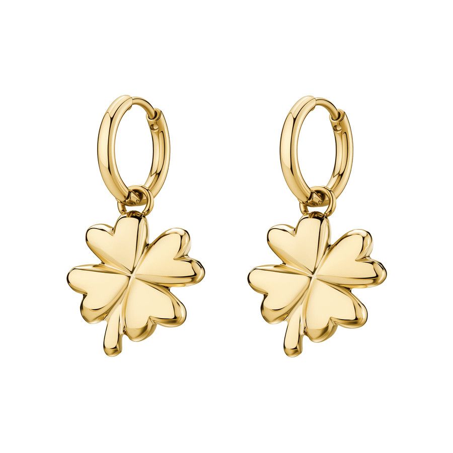 Brosway Cerchi Acciaio Gold con Quadrifoglio Chakra