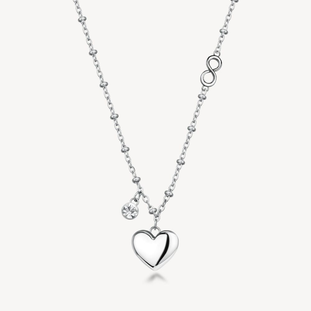 Brosway Collana Acciaio Cuore ed Infinito Chakra