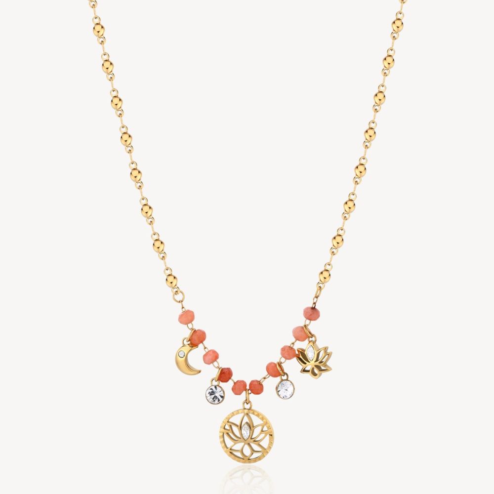 Brosway Collana Acciaio Gold Multi Charm Mistici Chakra