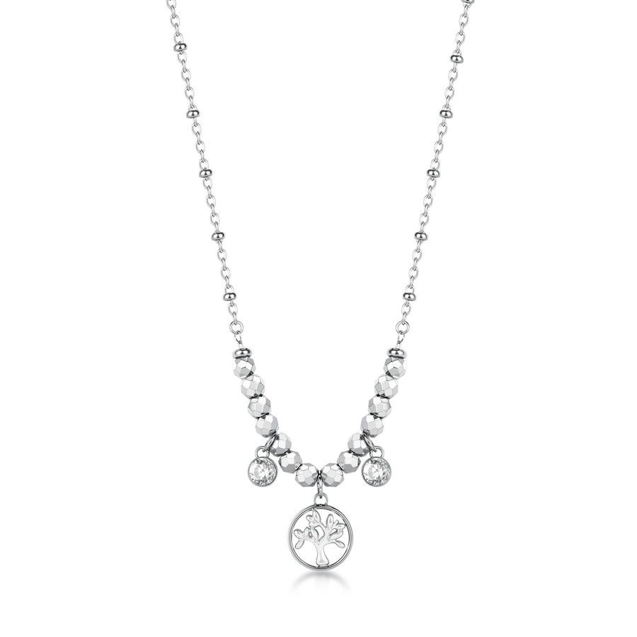 Brosway Collana Acciaio Albero della Vita e Cristalli Chakra