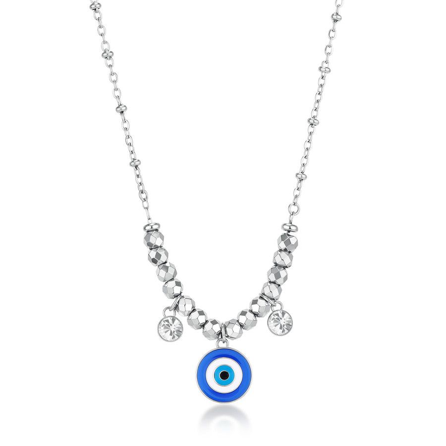 Brosway Collana Acciaio Occhio di Nazar e Cristalli Chakra