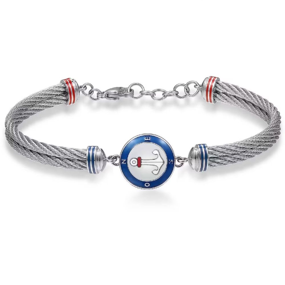 Brosway Bracciale Acciaio Ancora Smaltata Horizon