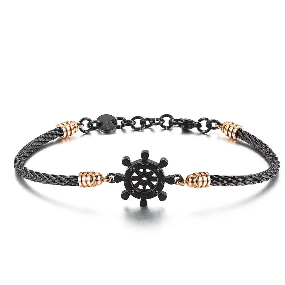 Brosway Bracciale Acciaio Pvd Nero Timone Horizon
