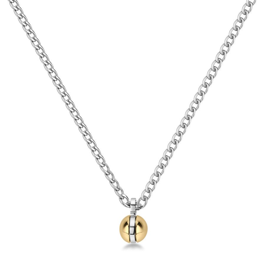 Brosway Collana Acciaio Pendente a Sfera Gold Origin