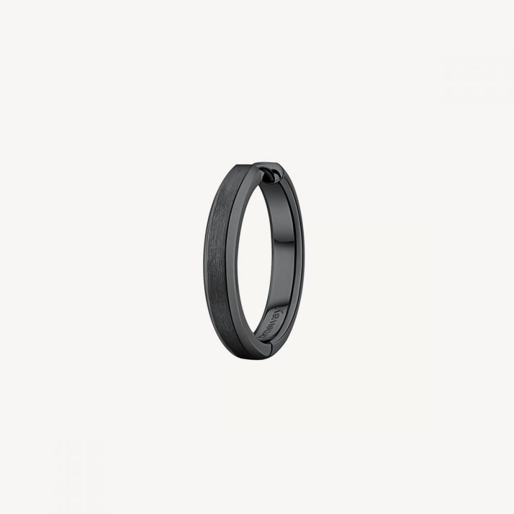 Brosway Mono Orecchino Uomo Acciaio Pvd Gun Ink
