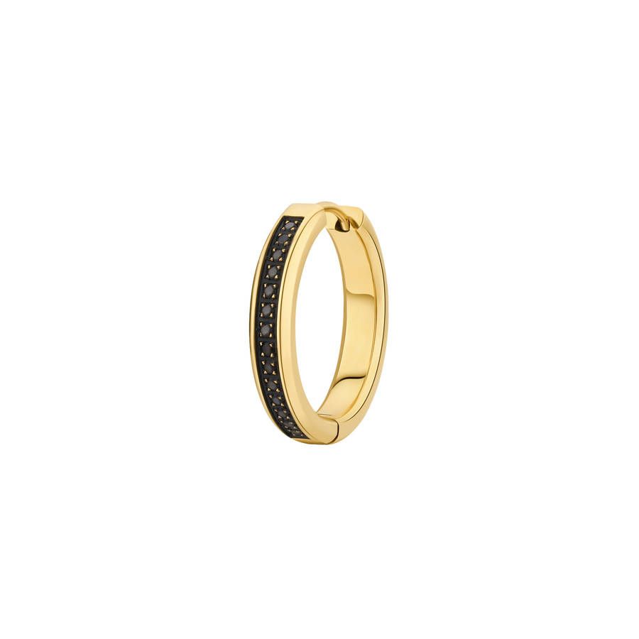 Brosway Mono Orecchino Acciaio Gold Zirconi Neri